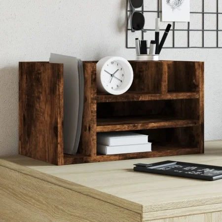 Schreibtisch-Organizer aus geräucherter Eichenholz 44,5x24x25 cm von , Klassifizierung und Organisation - Ref: Foro24-848042,...