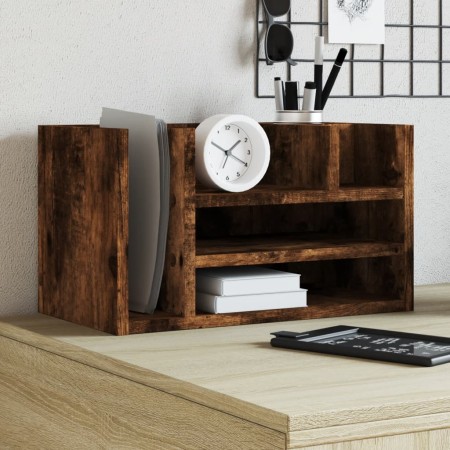 Schreibtisch-Organizer aus geräucherter Eichenholz 44,5x24x25 cm von , Klassifizierung und Organisation - Ref: Foro24-848042,...