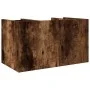 Schreibtisch-Organizer aus geräucherter Eichenholz 44,5x24x25 cm von , Klassifizierung und Organisation - Ref: Foro24-848042,...