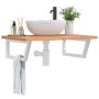 Estante de lavabo de pared de acero y madera maciza de haya by , bathroom vanities - Ref: Foro24-3302450, Price: 96,84 €, Dis...