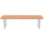 Estante de lavabo de pared de acero y madera maciza de haya de , Tocadores de baño - Ref: Foro24-3302450, Precio: 91,72 €, De...