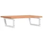 Estante de lavabo de pared de acero y madera maciza de haya de , Tocadores de baño - Ref: Foro24-3302450, Precio: 91,72 €, De...