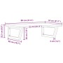 Estante de lavabo de pared de acero y madera maciza de haya by , bathroom vanities - Ref: Foro24-3302450, Price: 96,84 €, Dis...