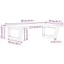 Estante de lavabo de pared de acero y madera maciza de haya de , Tocadores de baño - Ref: Foro24-3302450, Precio: 91,72 €, De...