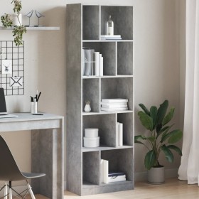 Regal aus grauem Beton-Ingenieurholz 57x28,5x174 cm von , Bücherregale und Regale - Ref: Foro24-847992, Preis: 92,98 €, Rabat...