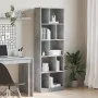 Estantería madera de ingeniería gris hormigón 57x28,5x174 cm de , Librerías y estanterías - Ref: Foro24-847992, Precio: 91,57...