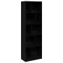 Estantería madera de ingeniería negro 57x28,5x174 cm de , Librerías y estanterías - Ref: Foro24-847990, Precio: 86,06 €, Desc...