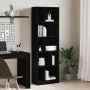 Estantería madera de ingeniería negro 57x28,5x174 cm de , Librerías y estanterías - Ref: Foro24-847990, Precio: 86,06 €, Desc...