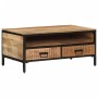 Mesa de centro de madera maciza de mango rugosa 90x50x30 cm de , Mesas de centro - Ref: Foro24-374064, Precio: 130,08 €, Desc...