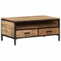 Mesa de centro de madera maciza de mango rugosa 90x50x30 cm by , Coffee table - Ref: Foro24-374064, Price: 128,67 €, Discount: %