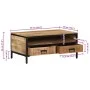 Mesa de centro de madera maciza de mango rugosa 90x50x30 cm by , Coffee table - Ref: Foro24-374064, Price: 128,67 €, Discount: %