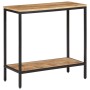 Mesa consola madera maciza de mango rugosa 70x35x70 cm by , Side tables - Ref: Foro24-374070, Price: 93,36 €, Discount: %
