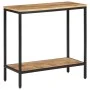 Mesa consola madera maciza de mango rugosa 70x35x70 cm by , Side tables - Ref: Foro24-374070, Price: 91,84 €, Discount: %