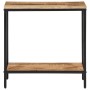Mesa consola madera maciza de mango rugosa 70x35x70 cm by , Side tables - Ref: Foro24-374070, Price: 93,36 €, Discount: %