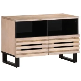 Mueble de TV madera maciza de mango blanco 70x34x46 cm by , CD and DVD storage - Ref: Foro24-377444, Price: 67,52 €, Discount: %
