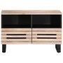 TV-Möbel aus massivem weißem Mangoholz 70x34x46 cm von , CD- und DVD-Speicher - Ref: Foro24-377444, Preis: 68,14 €, Rabatt: %
