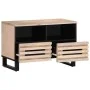 Mueble de TV madera maciza de mango blanco 70x34x46 cm by , CD and DVD storage - Ref: Foro24-377444, Price: 67,52 €, Discount: %