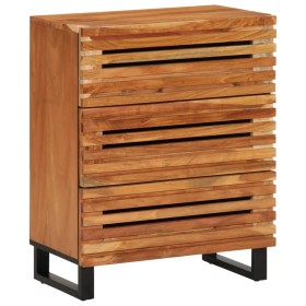 Aparador de madera maciza acacia 60x34x75 cm de , Taquillas y armarios de almacenamiento - Ref: Foro24-377452, Precio: 162,07...