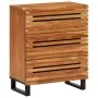 Aparador de madera maciza acacia 60x34x75 cm de , Taquillas y armarios de almacenamiento - Ref: Foro24-377452, Precio: 159,32...