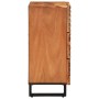 Aparador de madera maciza acacia 60x34x75 cm de , Taquillas y armarios de almacenamiento - Ref: Foro24-377452, Precio: 161,96...