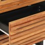 Aparador de madera maciza acacia 60x34x75 cm de , Taquillas y armarios de almacenamiento - Ref: Foro24-377452, Precio: 161,96...