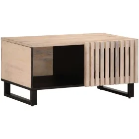 Mesa de centro de madera maciza de mango blanca 80x51x40 cm by , Coffee table - Ref: Foro24-377459, Price: 76,28 €, Discount: %