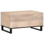 Massiver Couchtisch aus weißem Mangoholz 80x51x40 cm von , Couchtisch - Ref: Foro24-377459, Preis: 76,28 €, Rabatt: %