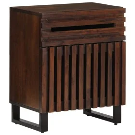 Mesita de noche madera maciza mango marrón 50x34x60 cm by , Nightstands - Ref: Foro24-377478, Price: 85,74 €, Discount: %