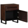 Massivholz-Nachttisch aus Mangoholz in Braun, 50x34x60 cm. von , Nachttische - Ref: Foro24-377478, Preis: 86,91 €, Rabatt: %