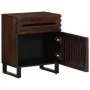 Mesita de noche madera maciza mango marrón 50x34x60 cm de , Mesitas de noche - Ref: Foro24-377478, Precio: 85,74 €, Descuento: %