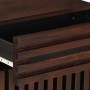 Mesita de noche madera maciza mango marrón 50x34x60 cm