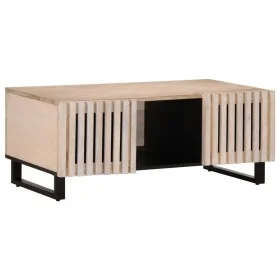 Mesa de centro de madera maciza mango blanco 100x55x40 cm by , Coffee table - Ref: Foro24-377499, Price: 100,26 €, Discount: %