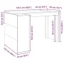 Ingenieurholz-Schreibtisch in Sonoma-Eiche 123,5x73,5x75 cm von , Schreibtische - Ref: Foro24-847984, Preis: 95,82 €, Rabatt: %