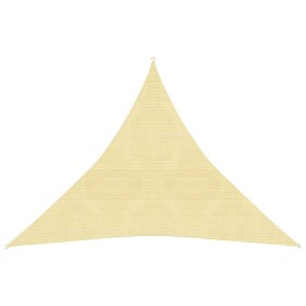 Toldo de vela beige HDPE 160 g/m² 3x3x3 m