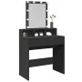 Tocador con luces LED negro 80x41x144,5 cm de , Tocadores para dormitorios - Ref: Foro24-848179, Precio: 118,99 €, Descuento: %