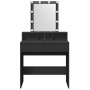 Tocador con luces LED negro 80x41x144,5 cm de , Tocadores para dormitorios - Ref: Foro24-848179, Precio: 124,33 €, Descuento: %