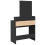 Tocador con luces LED negro 80x41x144,5 cm de , Tocadores para dormitorios - Ref: Foro24-848179, Precio: 118,99 €, Descuento: %