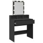 Tocador con luces LED negro 80x41x144,5 cm de , Tocadores para dormitorios - Ref: Foro24-848179, Precio: 124,33 €, Descuento: %