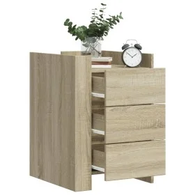 Mesita de noche madera de ingeniería roble Sonoma 45x50x65 cm by , Nightstands - Ref: Foro24-848306, Price: 84,97 €, Discount: %