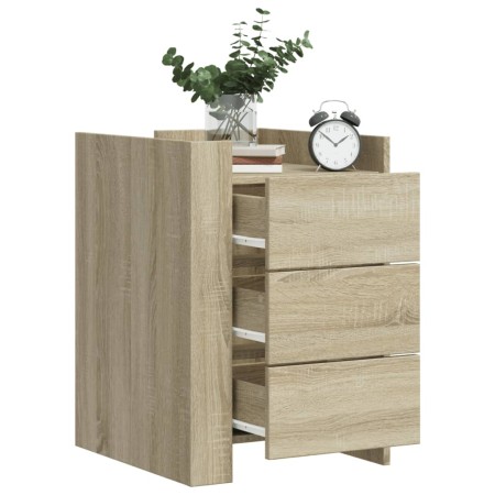 Mesita de noche madera de ingeniería roble Sonoma 45x50x65 cm by , Nightstands - Ref: Foro24-848306, Price: 86,26 €, Discount: %