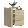 Mesita de noche madera de ingeniería roble Sonoma 45x50x65 cm by , Nightstands - Ref: Foro24-848306, Price: 86,26 €, Discount: %