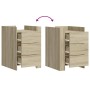 Mesita de noche madera de ingeniería roble Sonoma 45x50x65 cm by , Nightstands - Ref: Foro24-848306, Price: 86,26 €, Discount: %