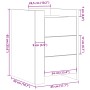 Mesita de noche madera de ingeniería roble Sonoma 45x50x65 cm by , Nightstands - Ref: Foro24-848306, Price: 86,26 €, Discount: %