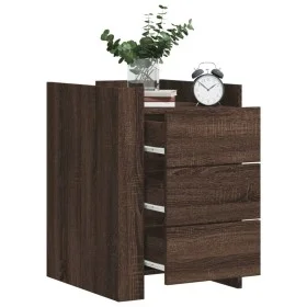 Mesita de noche madera de ingeniería marrón roble 45x50x65 cm by , Nightstands - Ref: Foro24-848310, Price: 93,58 €, Discount: %