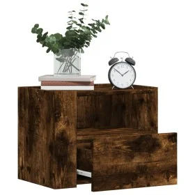Mesita de noche de pared color roble ahumado 45x30x35 cm by , Nightstands - Ref: Foro24-848319, Price: 42,93 €, Discount: %