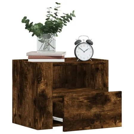 Mesita de noche de pared color roble ahumado 45x30x35 cm de , Mesitas de noche - Ref: Foro24-848319, Precio: 38,62 €, Descuen...