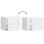 Mesita de noche de pared blanco 45x30x35 cm de , Mesitas de noche - Ref: Foro24-848325, Precio: 43,15 €, Descuento: %