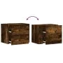 Mesita de noche de pared color roble ahumado 45x30x35 cm von , Nachttische - Ref: Foro24-848333, Preis: 41,31 €, Rabatt: %