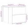 Mesita de noche de pared color roble ahumado 45x30x35 cm von , Nachttische - Ref: Foro24-848333, Preis: 41,31 €, Rabatt: %