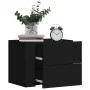 Mesita de noche de pared negra 45x30x35 cm de , Mesitas de noche - Ref: Foro24-848327, Precio: 42,47 €, Descuento: %